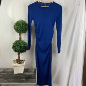 BANANA REPUBLIC LUXE KNIT-DRESS M BLUE